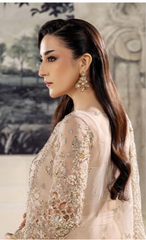 Luxury Ivory Gold Embroidered Designer Suit with Intricate Handcrafted Detailing