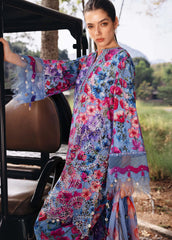 2B – Embroidered Printed Lawn Suit with Chiffon Dupatta