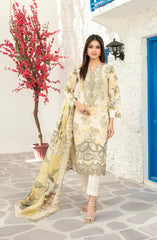Parizah by MyTaraz Fabrics Embroidered Lawn Unstitched 3 Piece Suit - D-2726 - TF26PRZ - Yellow - Summer Collection