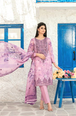 Parizah by MyTaraz Fabrics Embroidered Lawn Unstitched 3 Piece Suit - D-2730 - TF26PRZ - Purple - Summer Collection