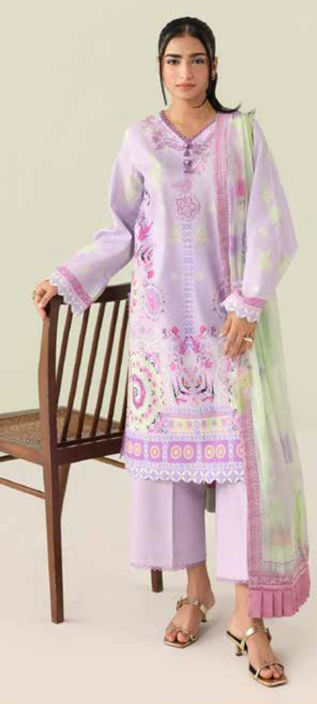 Rosette Unstitched Lawn – Azure days RUNSS25063A