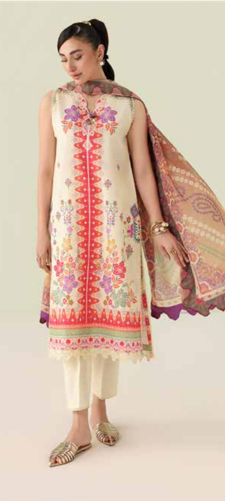 Rosette Unstitched Lawn – Pastel Symphony RUNSS25065A