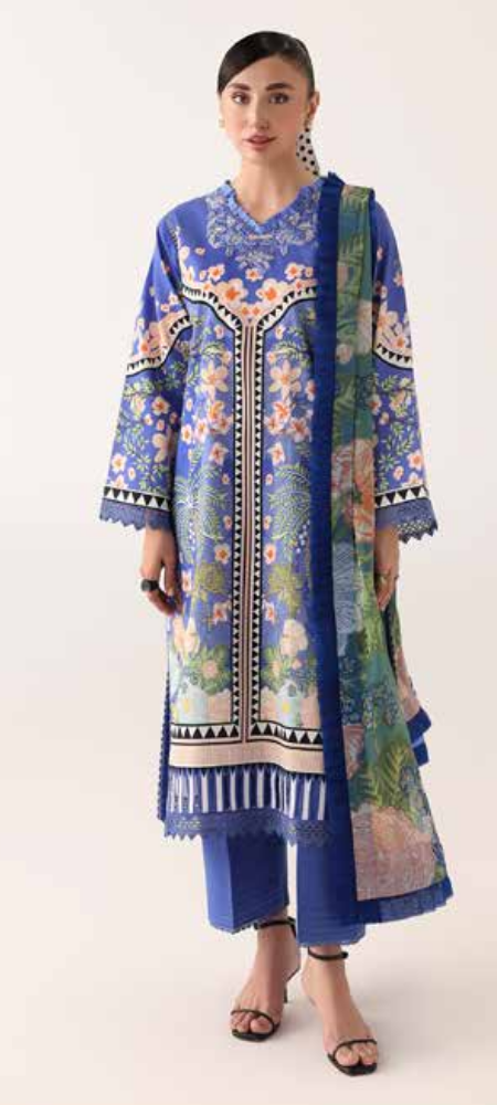 Rosette Unstitched Lawn – Breeze of Dawn RUNSS25066A