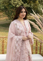Elaf Premium Embroidered Luxury Lawn 3Pc Suit ELY-4A BLOOMING