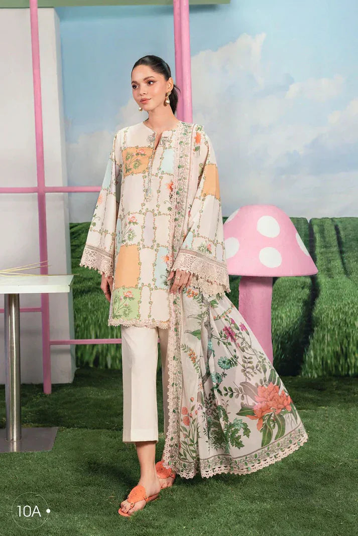 Maria.B. M.Basics 10A – Off-White Printed Lawn Suit
