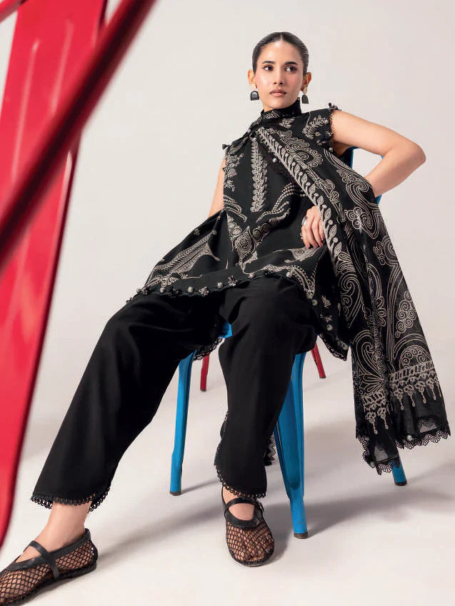 Maria.B. M.Basics 3B – Printed Lawn Suit with Voile Dupatta