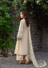 Elaf Premium Embroidered Luxury Lawn 3Pc Suit ELY-02A CAMELLIA