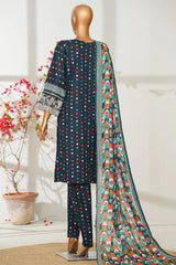 Bin Saeed Stitched 3 Piece Exclusive Emb Lawn Vol-02 Suit – NSM-2818-BLUE