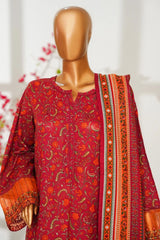 Bin Saeed Stitched 3 Piece Exclusive Emb Lawn Vol-02 Suit-NSM-2819-PINK