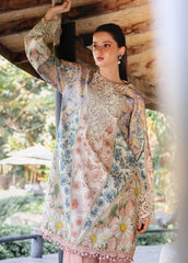 10B – Printed Lawn Shirt with Chiffon Dupatta & Embroidered Patches
