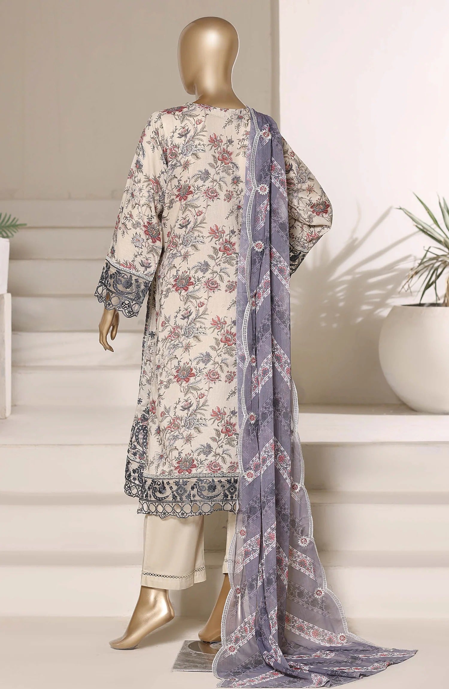 Sadabahar Signature Embroidered Stitched 3 Piece Suit - D-03 - SBD26VOL - Fawn - Festive Collection