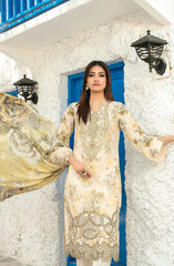 Parizah by MyTaraz Fabrics Embroidered Lawn Unstitched 3 Piece Suit - D-2726 - TF26PRZ - Yellow - Summer Collection